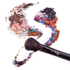 Image showing crushed eyeshadows