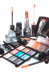 Image showing set of cosmetic makeup products