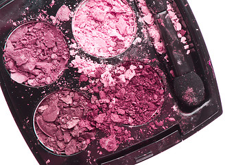 Image showing crushed compact eyeshadows