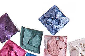 Image showing multicolored crushed eyeshadows