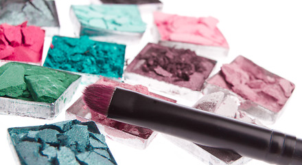 Image showing multicolored crushed eyeshadows