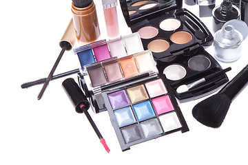 Image showing set of cosmetic makeup products