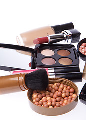 Image showing set of cosmetic makeup products