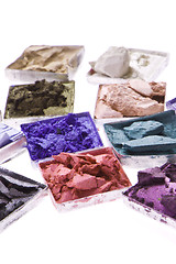 Image showing multicolored crushed eyeshadows