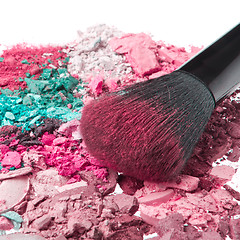 Image showing set of multicolor crushed eyeshadows