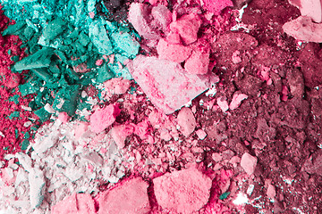 Image showing set of multicolor crushed eyeshadows