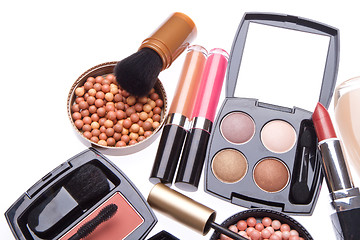 Image showing set of cosmetic makeup products