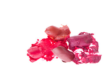 Image showing crushed lipsticks