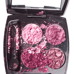 Image showing crushed compact eyeshadows