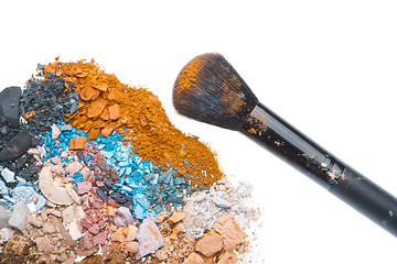 Image showing set of multicolor crushed eyeshadows