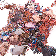 Image showing crushed eyeshadows