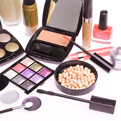 Image showing set of cosmetic makeup products