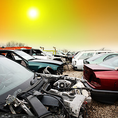 Image showing cars to be scrapped