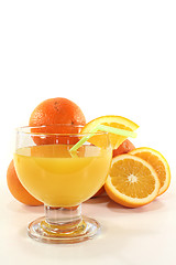 Image showing glass of fresh orange juice