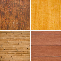 Image showing Set of wooden textures