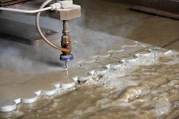 Image showing Water jet cutting