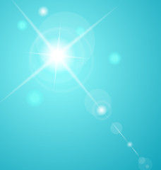 Image showing abstract star with lenses flare