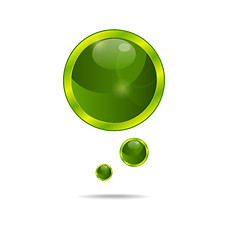 Image showing abstract eco green bubbles
