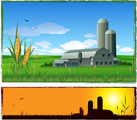 Image showing Farm harvest background illustration