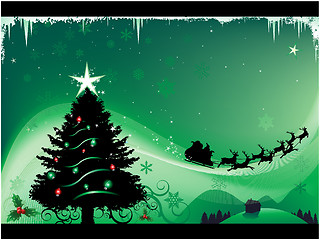 Image showing Christmas greeting card design background