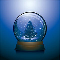 Image showing Christmas Snow globe illustration