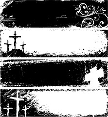 Image showing Grunge christian banners