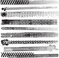 Image showing Set of tire tracks