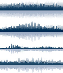 Image showing Cityscapes silhouettes background