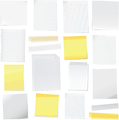 Image showing Vector paper note and post it
