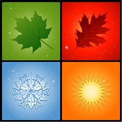 Image showing Four seasons background