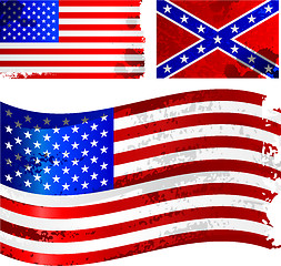 Image showing grunge american flag