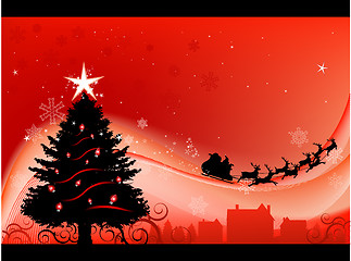Image showing Christmas greeting card design background