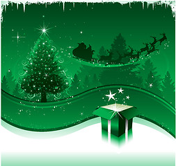 Image showing Christmas greeting card design background