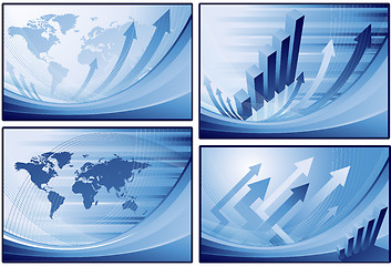 Image showing Blue finance business background