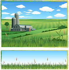 Image showing Farm harvest background illustration