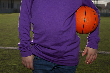 Image showing Child with a basketball