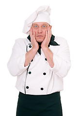 Image showing scared chef