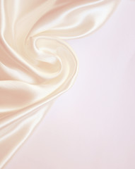 Image showing Smooth elegant white silk as wedding background 