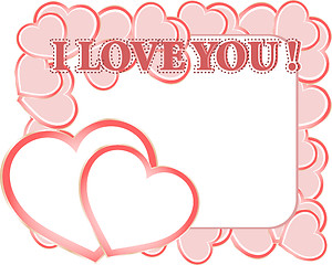 Image showing Valentine card with copyspace. love valentine day series