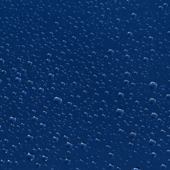 Image showing Texture - water drops on blue