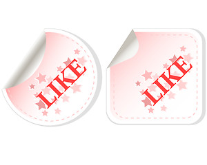 Image showing Like button vector sticker isolated on white