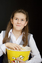 Image showing girl in a movie theater