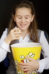 Image showing girl in a movie theater