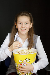 Image showing girl in a movie theater