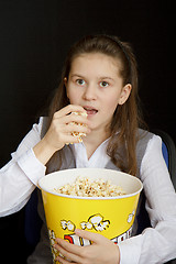 Image showing girl in a movie theater