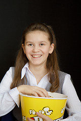 Image showing girl in a movie theater