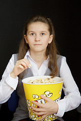 Image showing girl in a movie theater