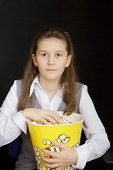 Image showing girl in a movie theater