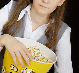 Image showing girl in a movie theater