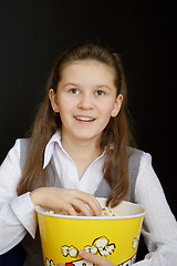 Image showing girl in a movie theater